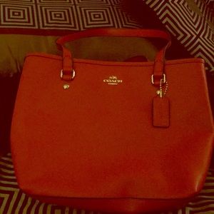 Orange Coach Bag